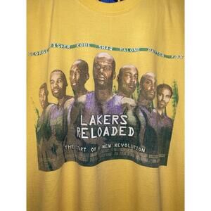Los Angeles Lakers Reloaded Shirt Large Nba Y2K Kobe Shaq Rap Tee Style
